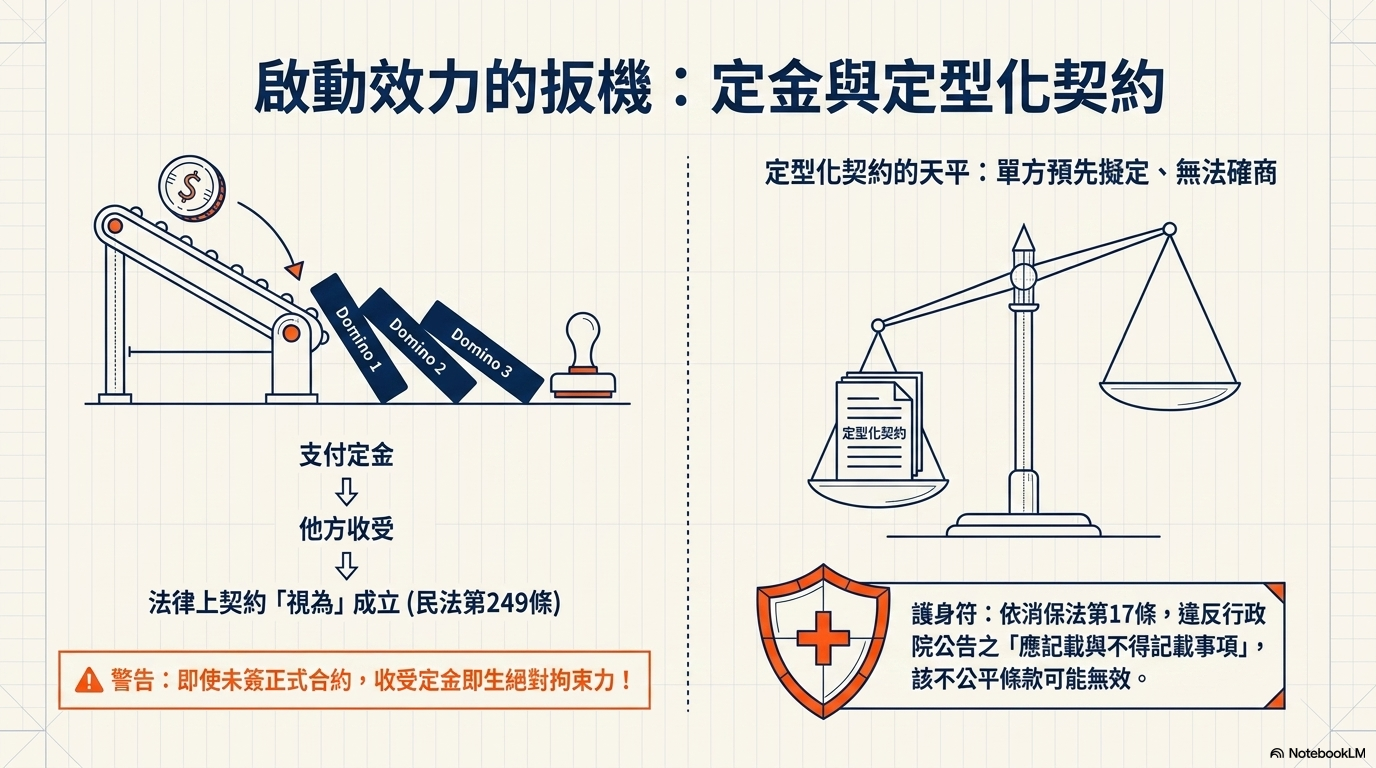 啟動效力的扳機：定金與定型化契約