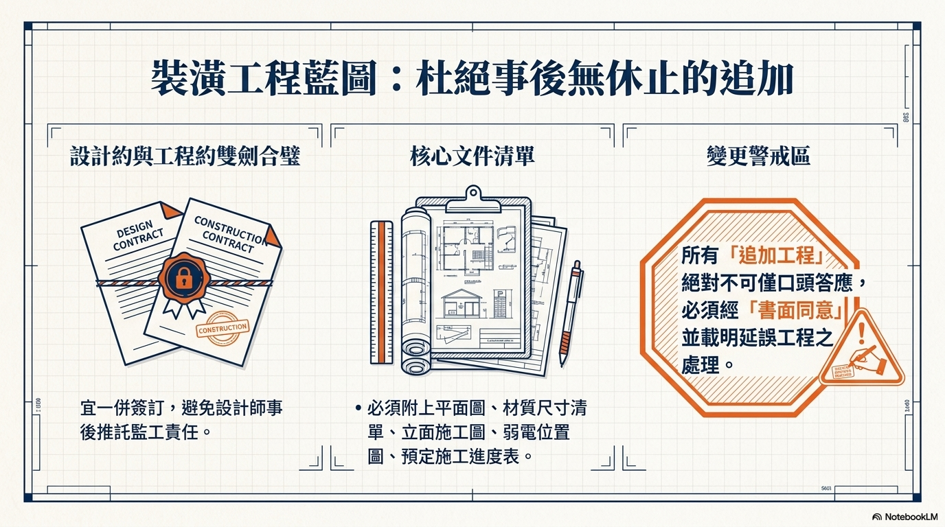 裝潢工程藍圖：杜絕事後無休止的追加